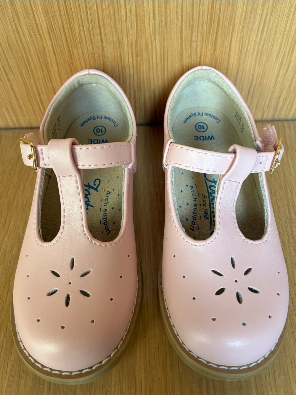 Footmates Girls SHERRY Leather Shoe - Light Pink - Size 10